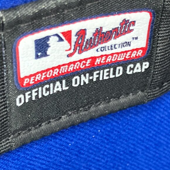 New Era 7 1/8 Chicago Cubs Fitted Blue Official On Field MLB 59Fifty Hat Cap - Picture 6 of 7